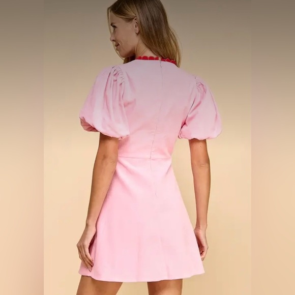 Pink Corduroy Fit and Flare Dress - Picture 3 of 5